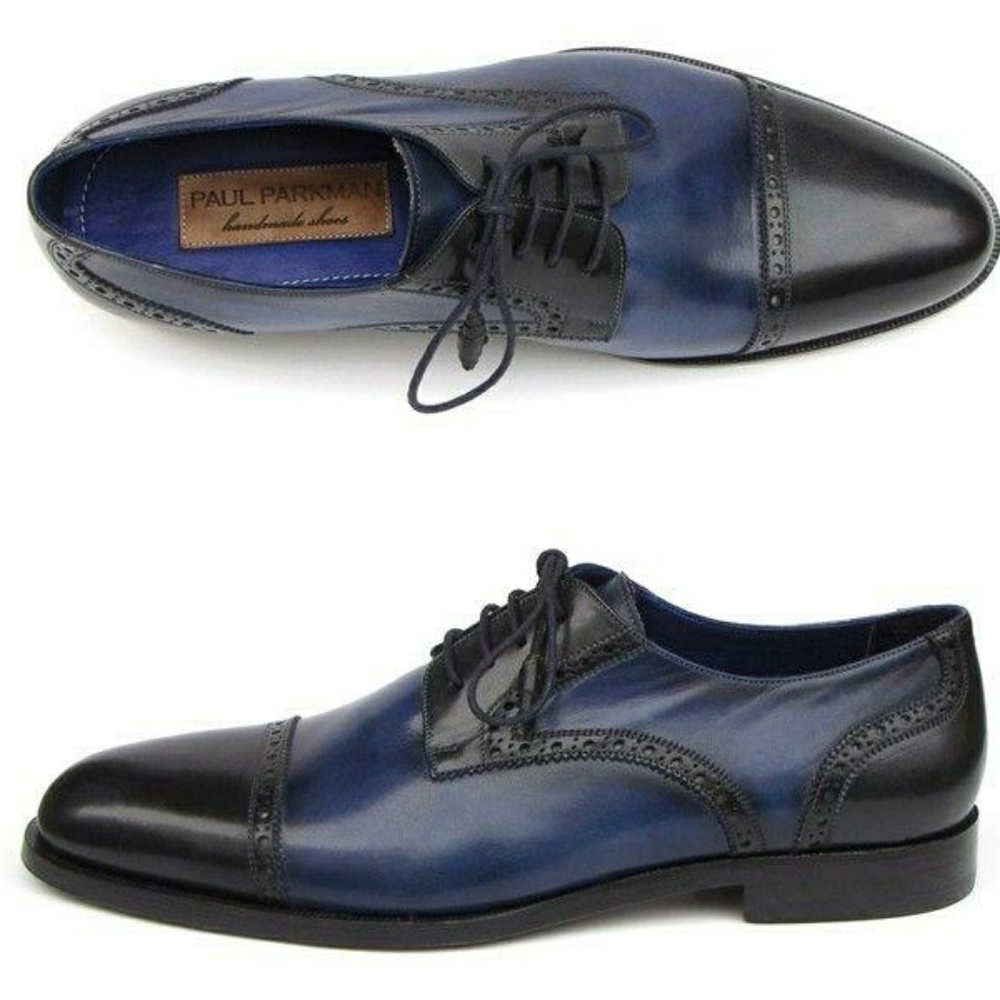 Paul Parkman Men's Parliament Blue Derby Shoes